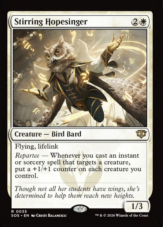Stirring Hopesinger SOS Creature Bird Bard NM