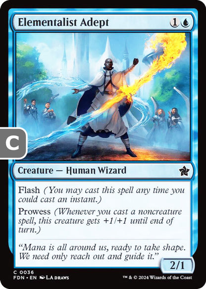 Elementalist Adept FDN Creature Human Wizard NM