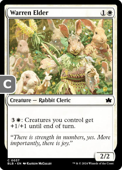 Warren Elder BLB Creature Rabbit Cleric NM
