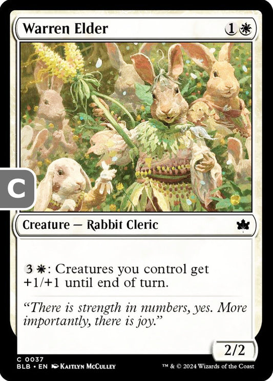Warren Elder BLB Creature Rabbit Cleric NM