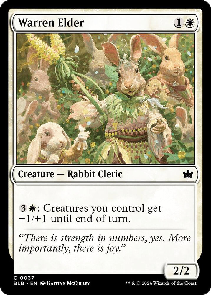 Warren Elder BLB Creature Rabbit Cleric NM