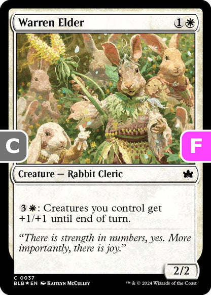 Warren Elder BLB Creature Rabbit Cleric *Foil* NM
