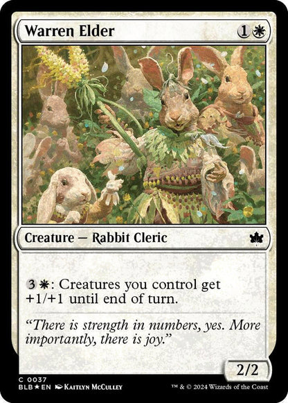 Warren Elder BLB Creature Rabbit Cleric *Foil* NM