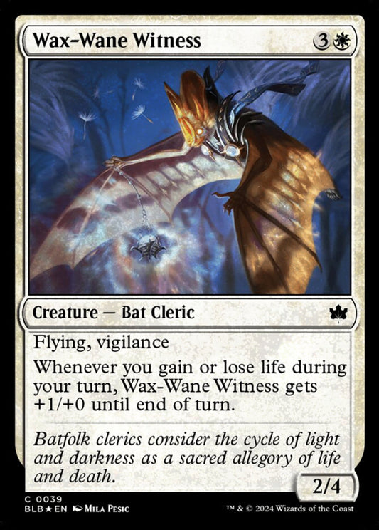 Wax-Wane Witness BLB Creature Bat Cleric *Foil* NM