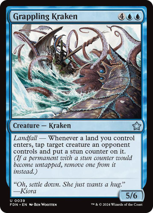 Grappling Kraken FDN Creature Kraken NM