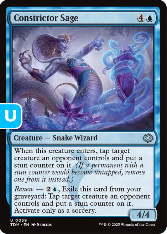 Constrictor Sage TDM Creature Snake Wizard NM