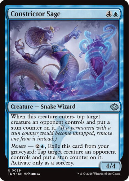 Constrictor Sage TDM Creature Snake Wizard NM