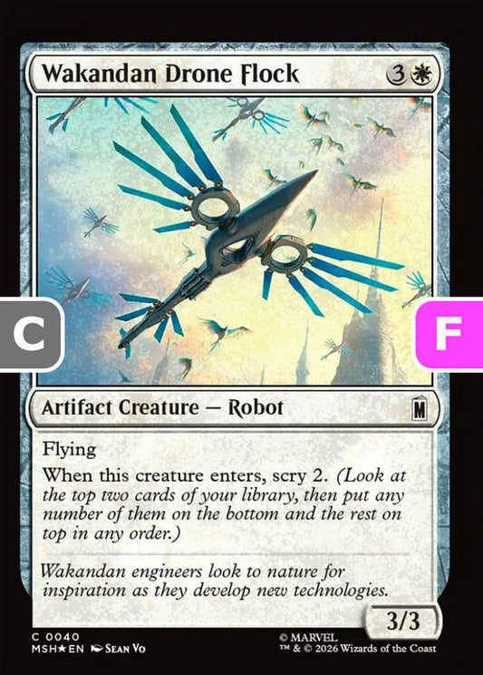 Wakandan Drone Flock MSH Artifact Creature  Robot *Foil* NM