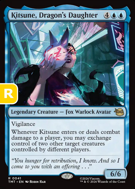 Kitsune, Dragon's Daughter TMT Legendary Creature Fox Warlock Avatar NM