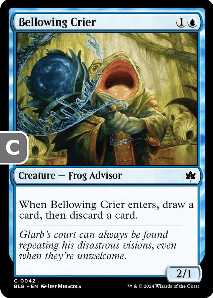 Bellowing Crier BLB Creature Frog Advisor NM
