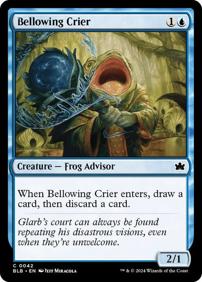 Bellowing Crier BLB Creature Frog Advisor NM