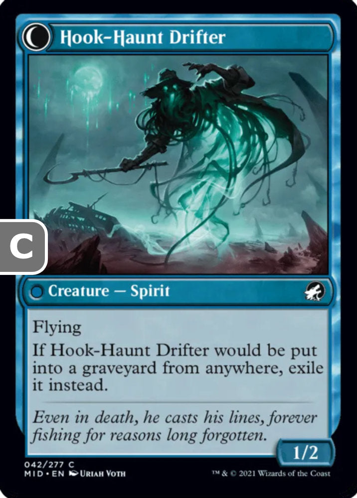 Baithook Angler/Hook-Haunt Drifter MID Creature Human Peasant/Spirit NM