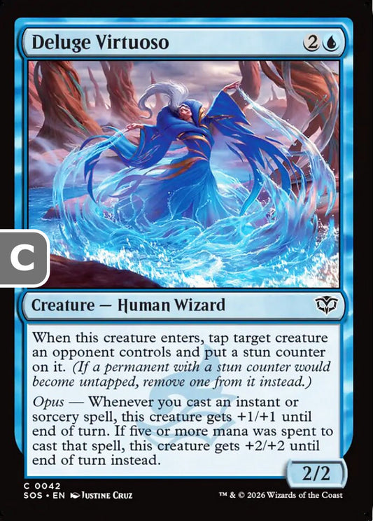 Deluge Virtuoso SOS Creature Human Wizard NM