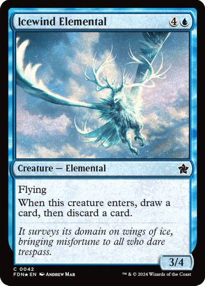 Icewind Elemental FDN Creature Elemental *Foil* NM
