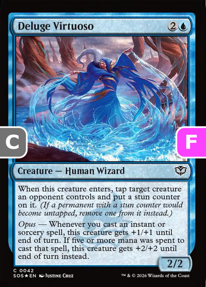 Deluge Virtuoso SOS Creature Human Wizard *Foil* NM