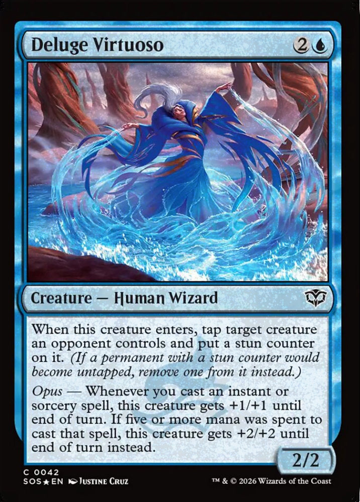 Deluge Virtuoso SOS Creature Human Wizard *Foil* NM
