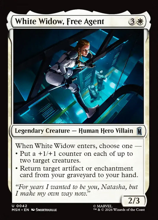 White Widow, Free Agent MSH Legendary Creature Human Hero Villain NM