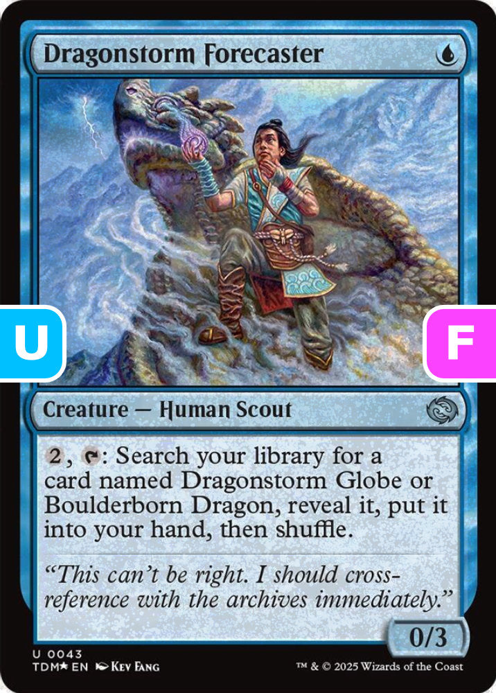 Dragonstorm Forecaster TDM Creature Human Scout *Foil* NM