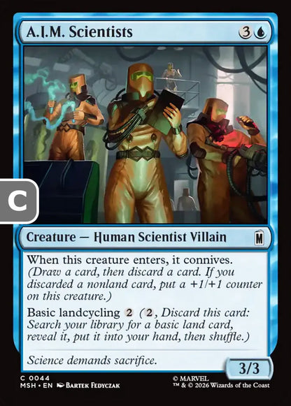 A.I.M. Scientists MSH Creature Human Scientist Villain NM