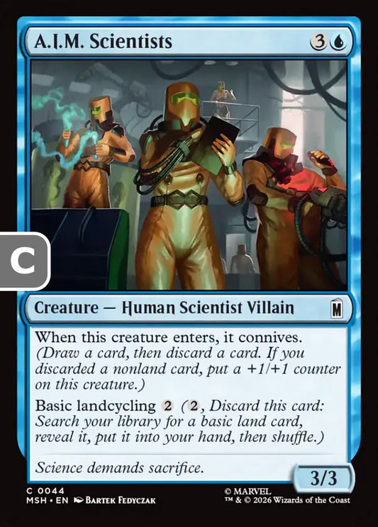 A.I.M. Scientists MSH Creature Human Scientist Villain NM