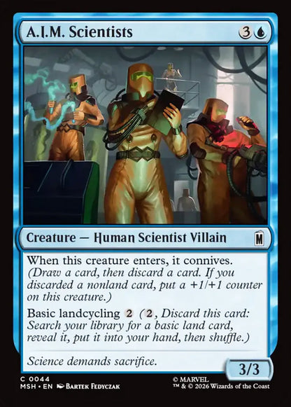 A.I.M. Scientists MSH Creature Human Scientist Villain NM