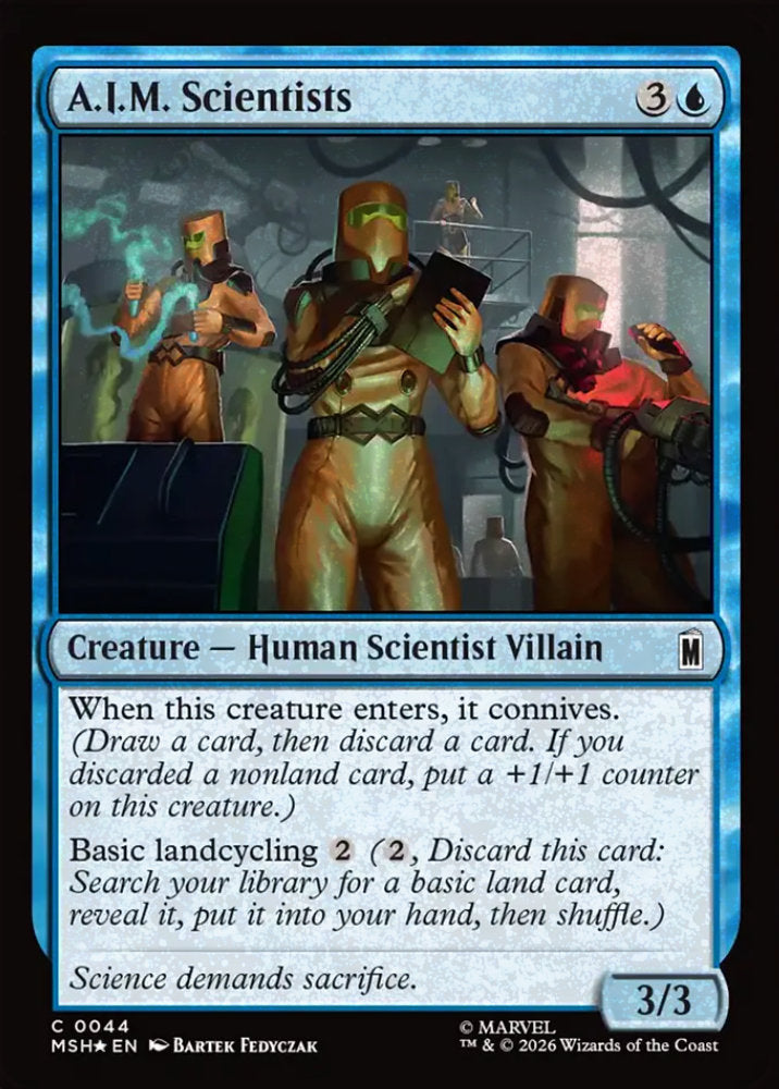 A.I.M. Scientists MSH Creature Human Scientist Villain *Foil* NM