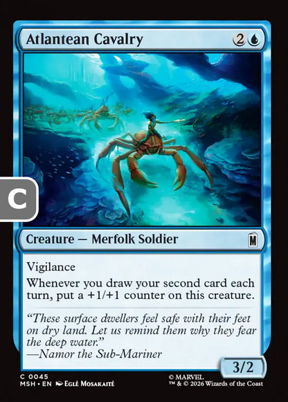 Atlantean Cavalry MSH Creature Merfolk Soldier NM
