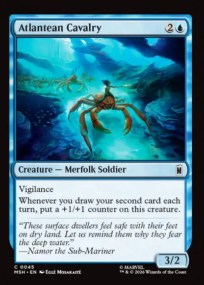 Atlantean Cavalry MSH Creature Merfolk Soldier NM