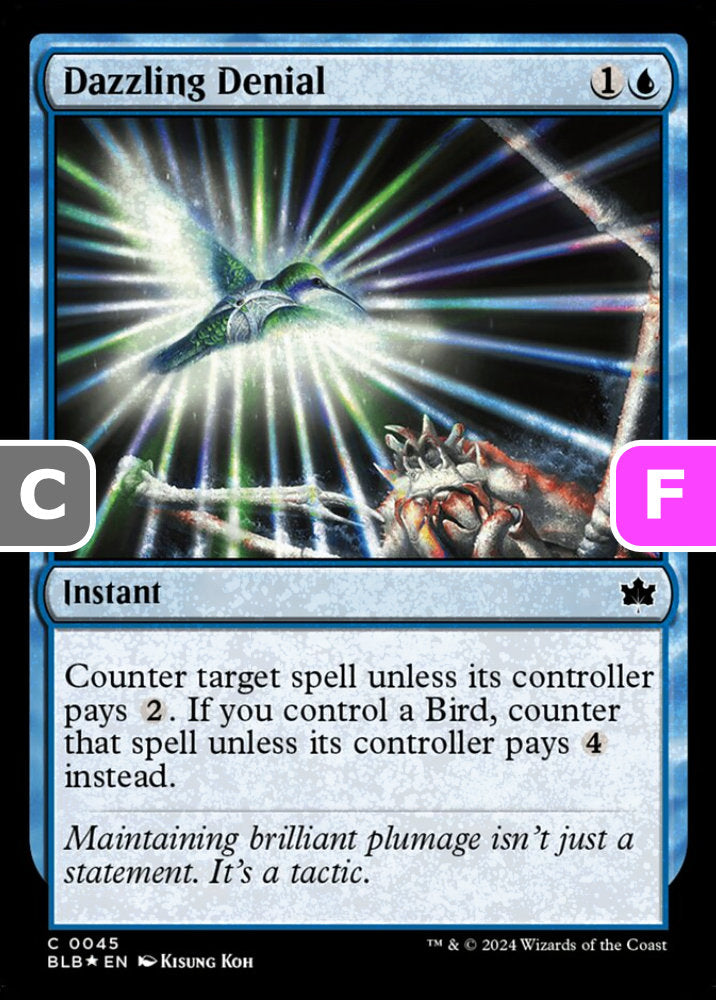 Dazzling Denial BLB Instant  *Foil* NM