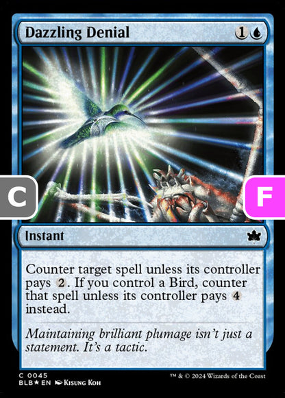 Dazzling Denial BLB Instant  *Foil* NM