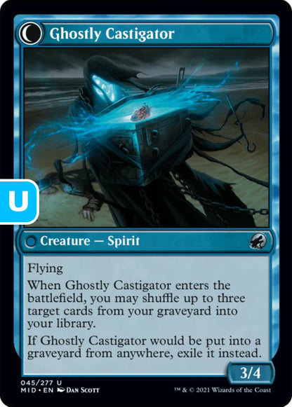 Covetous Castaway/Ghostly Castigator MID Creature Human/Spirit NM