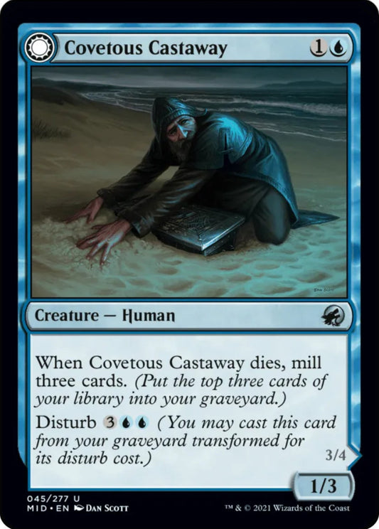 Covetous Castaway/Ghostly Castigator MID Creature Human/Spirit NM