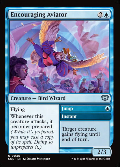 Encouraging Aviator SOS Creature Bird Wizard NM