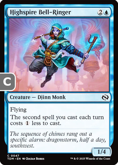 Highspire Bell-Ringer TDM Creature Djinn Monk NM