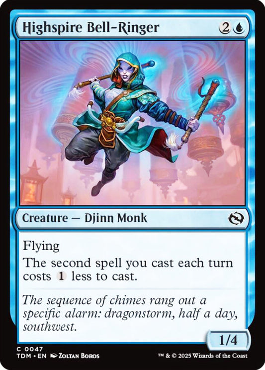 Highspire Bell-Ringer TDM Creature Djinn Monk NM