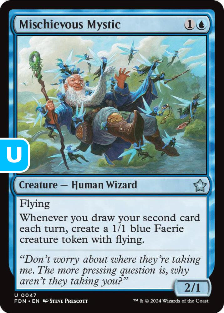Mischievous Mystic FDN Creature Human Wizard NM
