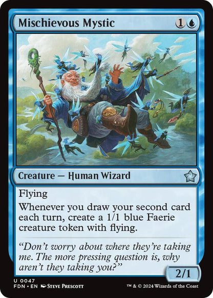 Mischievous Mystic FDN Creature Human Wizard NM