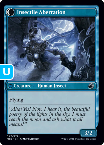 Delver of Secrets/Insectile Aberration MID Creature Human Wizard/Human Insect NM