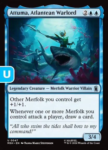 Attuma, Atlantean Warlord MSH Legendary Creature Merfolk Warrior Villain NM