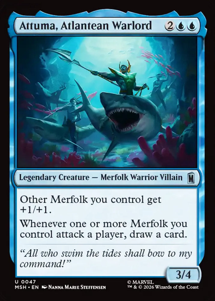 Attuma, Atlantean Warlord MSH Legendary Creature Merfolk Warrior Villain NM