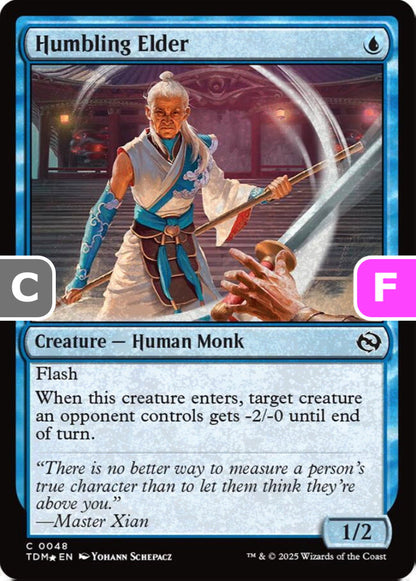 Humbling Elder TDM Creature Human Monk *Foil* NM