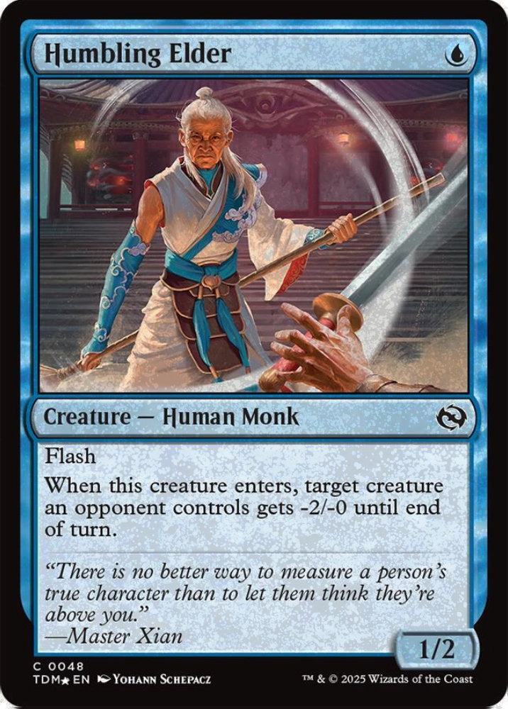 Humbling Elder TDM Creature Human Monk *Foil* NM
