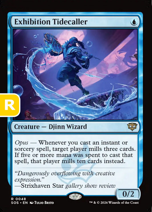 Exhibition Tidecaller SOS Creature Djinn Wizard NM