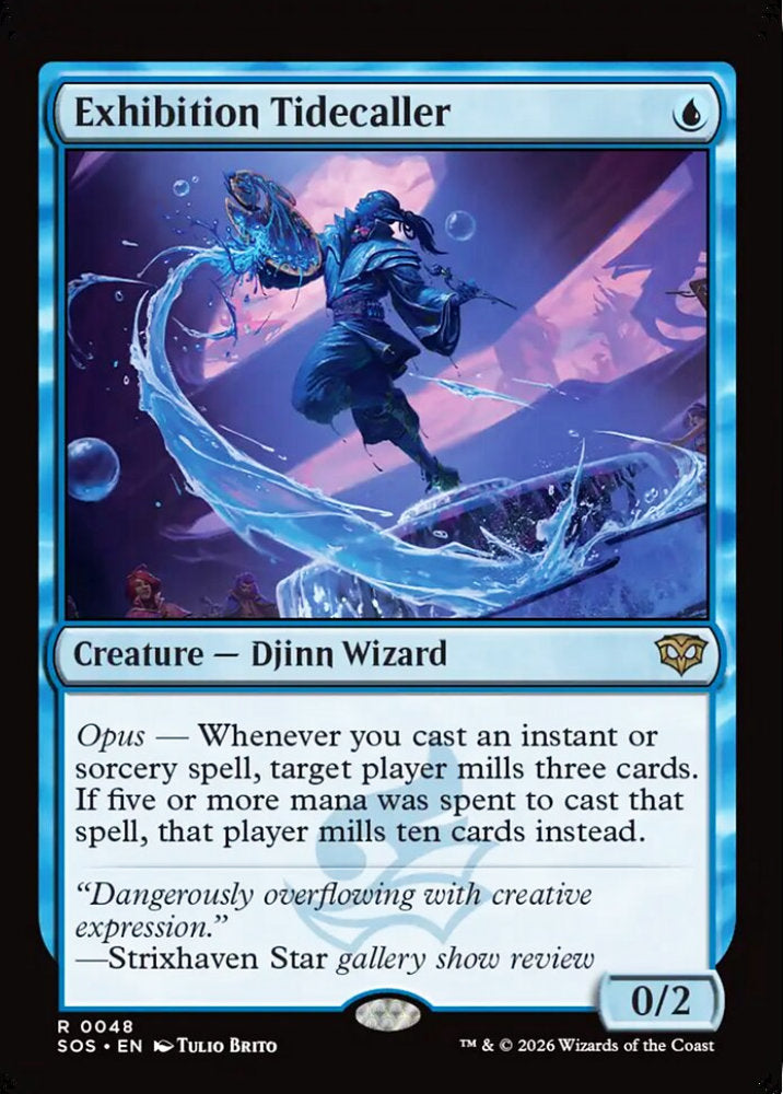 Exhibition Tidecaller SOS Creature Djinn Wizard NM