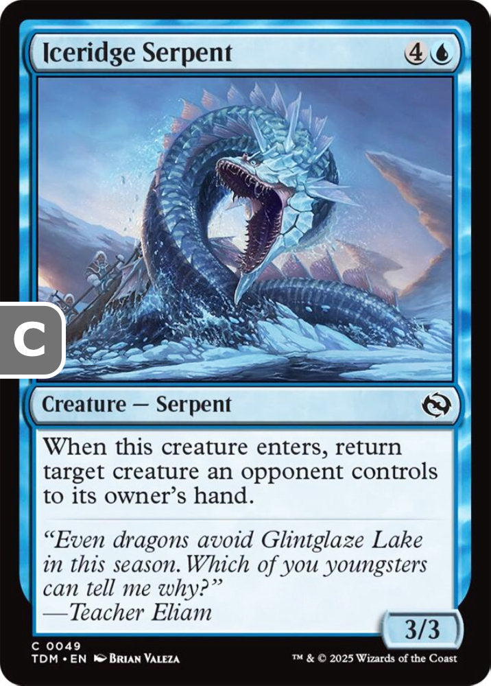 Iceridge Serpent TDM Creature Serpent NM