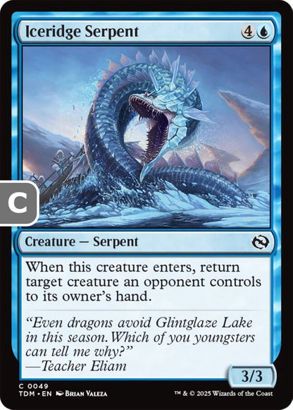 Iceridge Serpent TDM Creature Serpent NM
