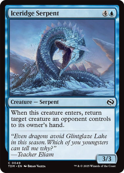Iceridge Serpent TDM Creature Serpent NM