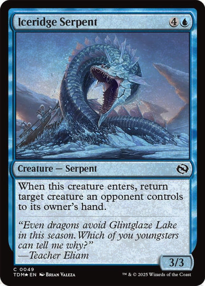 Iceridge Serpent TDM Creature Serpent *Foil* NM