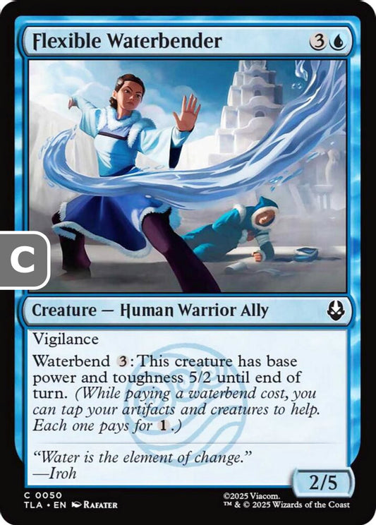 Flexible Waterbender TLA Creature Human Warrior Ally NM