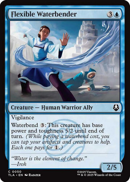 Flexible Waterbender TLA Creature Human Warrior Ally NM